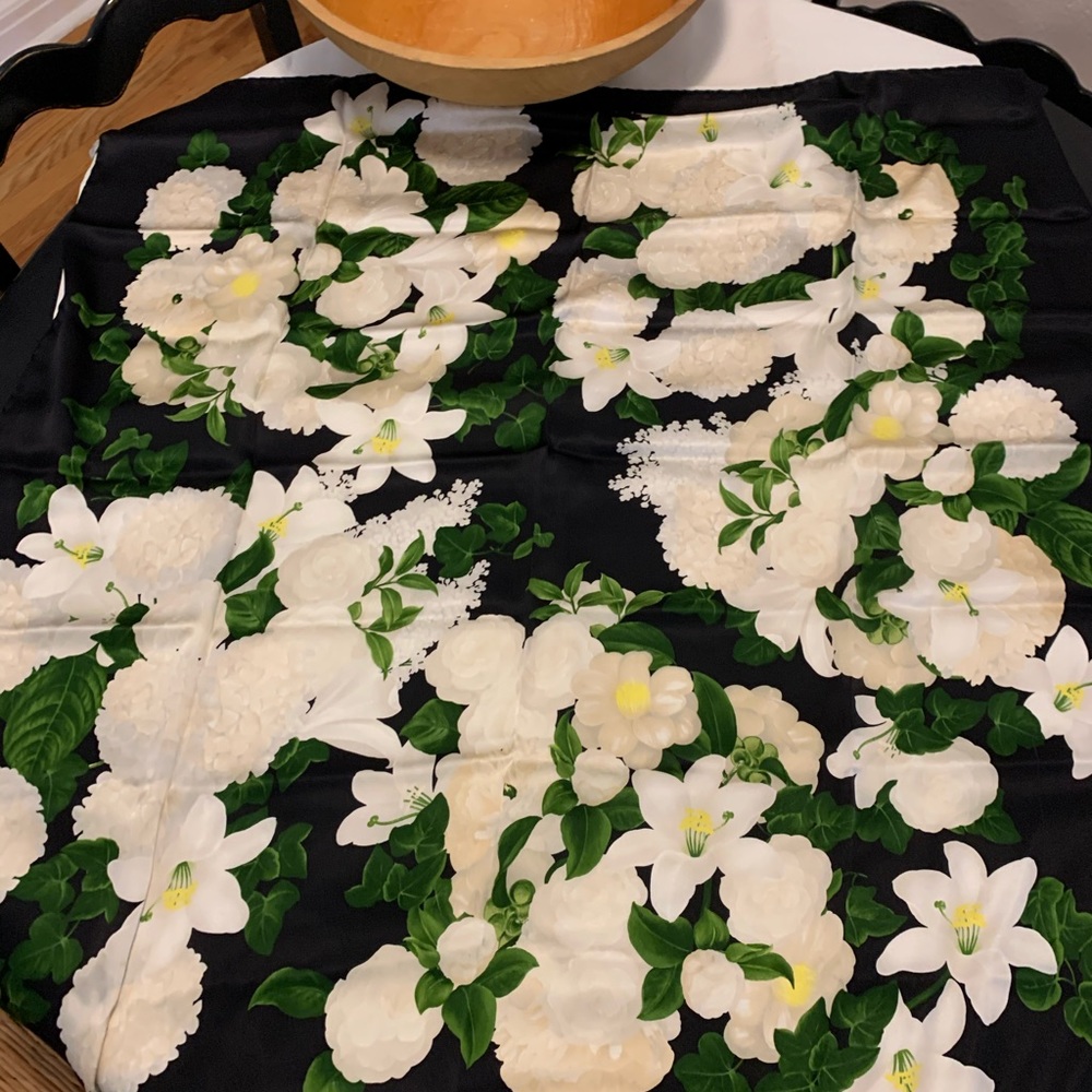 Chanel Silk Floral Scarf